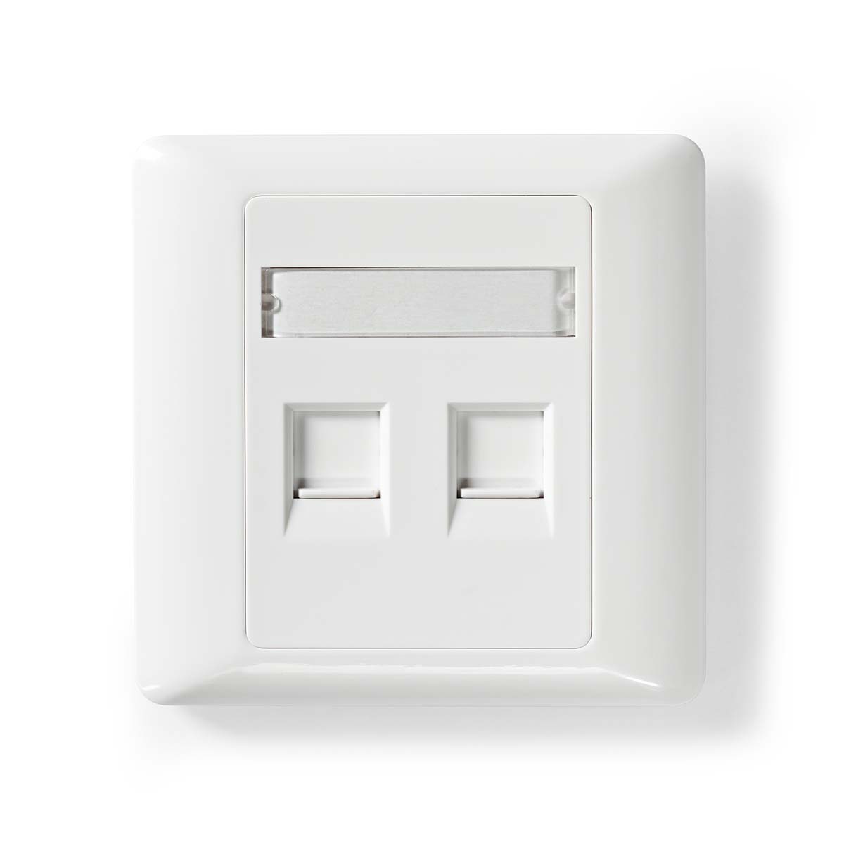 Nedis Netwerk Keystone-voorplaat | Frontplaat RJ45 | 2 poort(en) | ABS | Wit | Doos CCGB89760WT