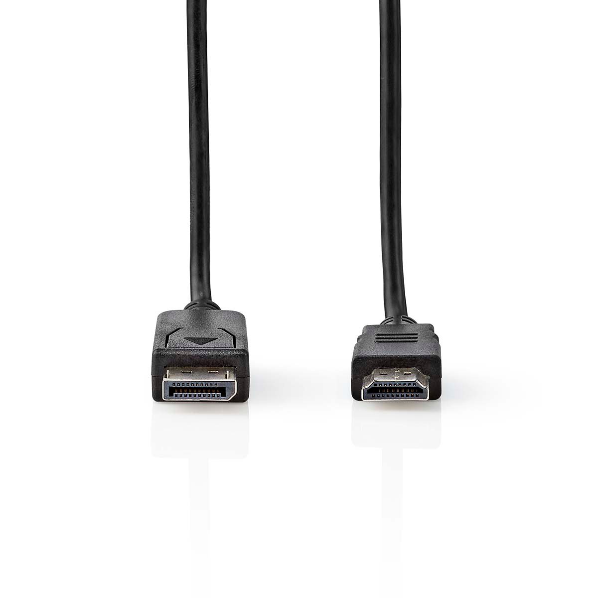 Nedis DisplayPort-Kabel | DisplayPort Male | HDMI Connector | 4K@60Hz | Vernikkeld | 2.00 m | Rond | PVC | Zwart | Label - CCGL37101BK20