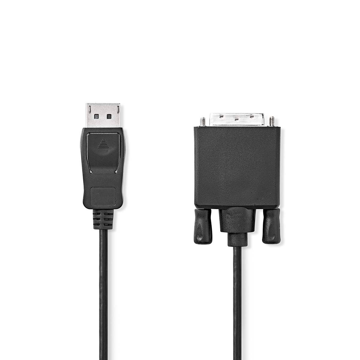 Nedis DisplayPort-Kabel | DisplayPort Male | DVI-D 24+1-Pins Male | 1080p | Vernikkeld | 1.00 m | Rond | PVC | Zwart | Label CCGL37200BK10