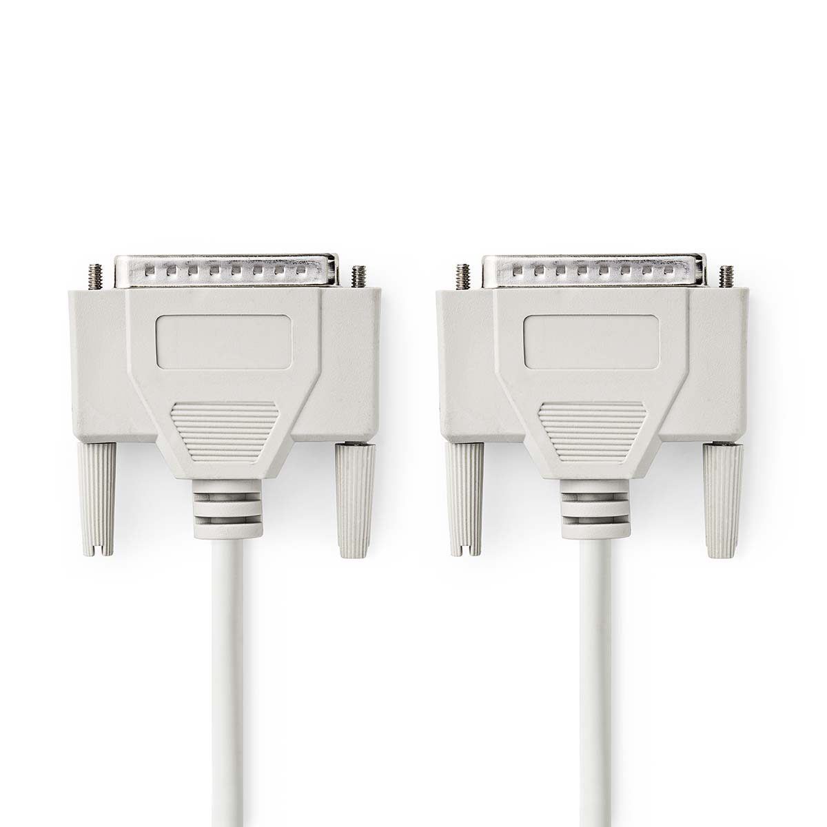 Nedis Seriële Kabel | D-SUB 25-Pins Male | D-SUB 25-Pins Male | Vernikkeld | 2.00 m | Rond | PVC | Ivoor | Label CCGL52100IV20
