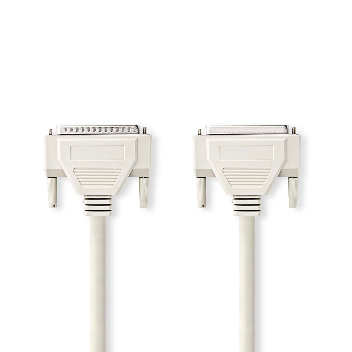 Nedis Seriële Kabel | D-SUB 15-Pins Male | D-SUB 25-Pins Female | Vernikkeld | 2.00 m | Rond | PVC | Ivoor | Label - CCGL52110IV20