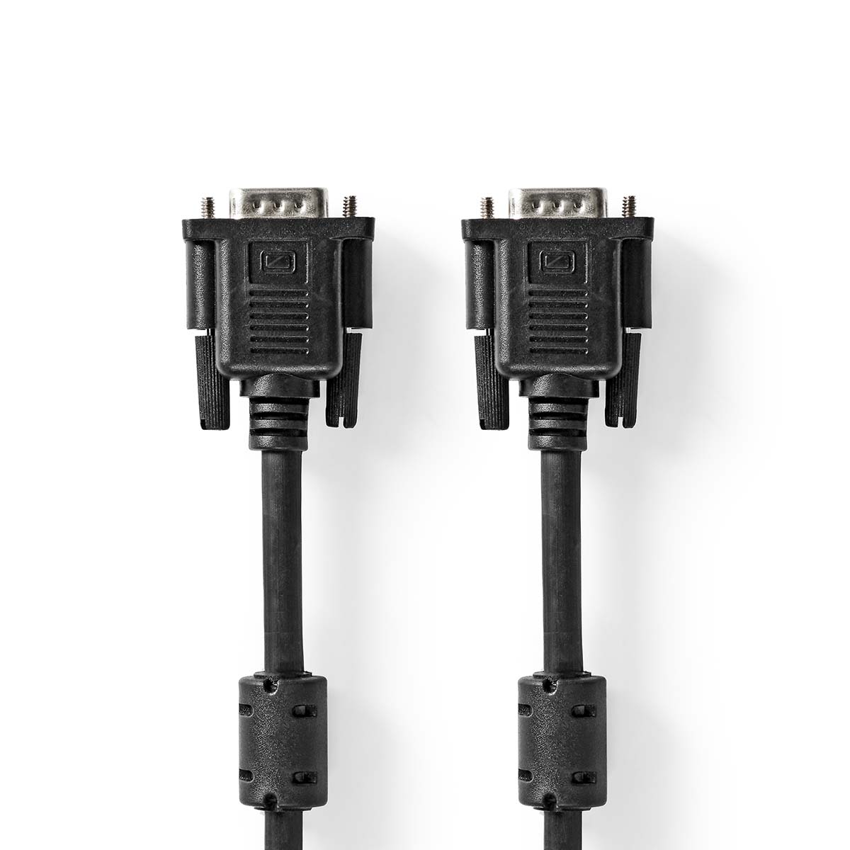 Nedis VGA-Kabel | VGA Male | VGA Male | Vernikkeld | Maximale resolutie: 1280x768 | 2.00 m | Rond | ABS | Zwart | Label - CCGL59000BK20