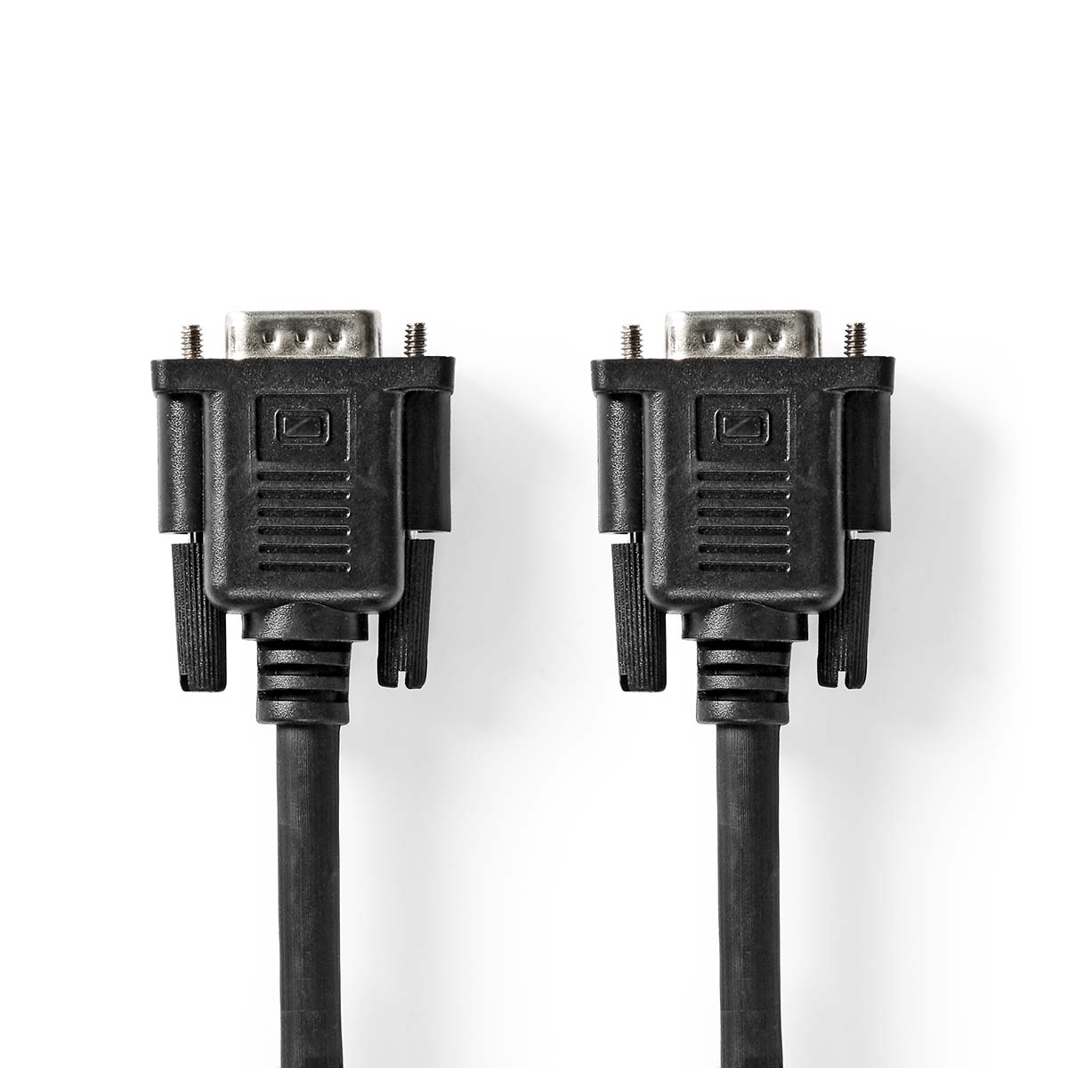 Nedis VGA-Kabel | VGA Male | VGA Female 15p | Vernikkeld | Maximale resolutie: 1280x800 | 2.00 m | Rond | ABS | Zwart | Label - CCGL59100BK20
