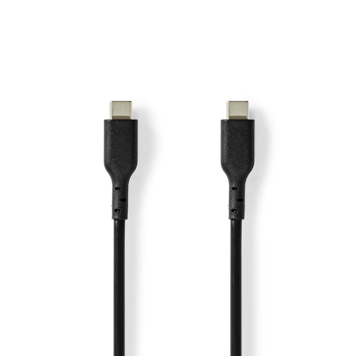 Nedis USB-Kabel | USB 2.0 | USB-C™ Male | USB-C™ Male | 240 W | 480 Mbps | Vernikkeld | 2.00 m | Rond | PVC | Zwart | Label - CCGL60710BK20