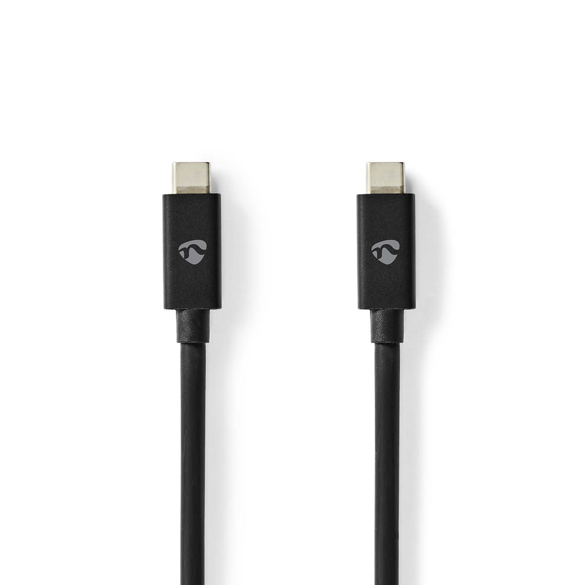 Nedis USB-Kabel | USB 4.0 Gen 3x2 | USB-C™ Male | USB-C™ Male | 240 W | 8K@60Hz | 40 Gbps | Vernikkeld | 1.00 m | Rond | PVC | Zwart | Label -