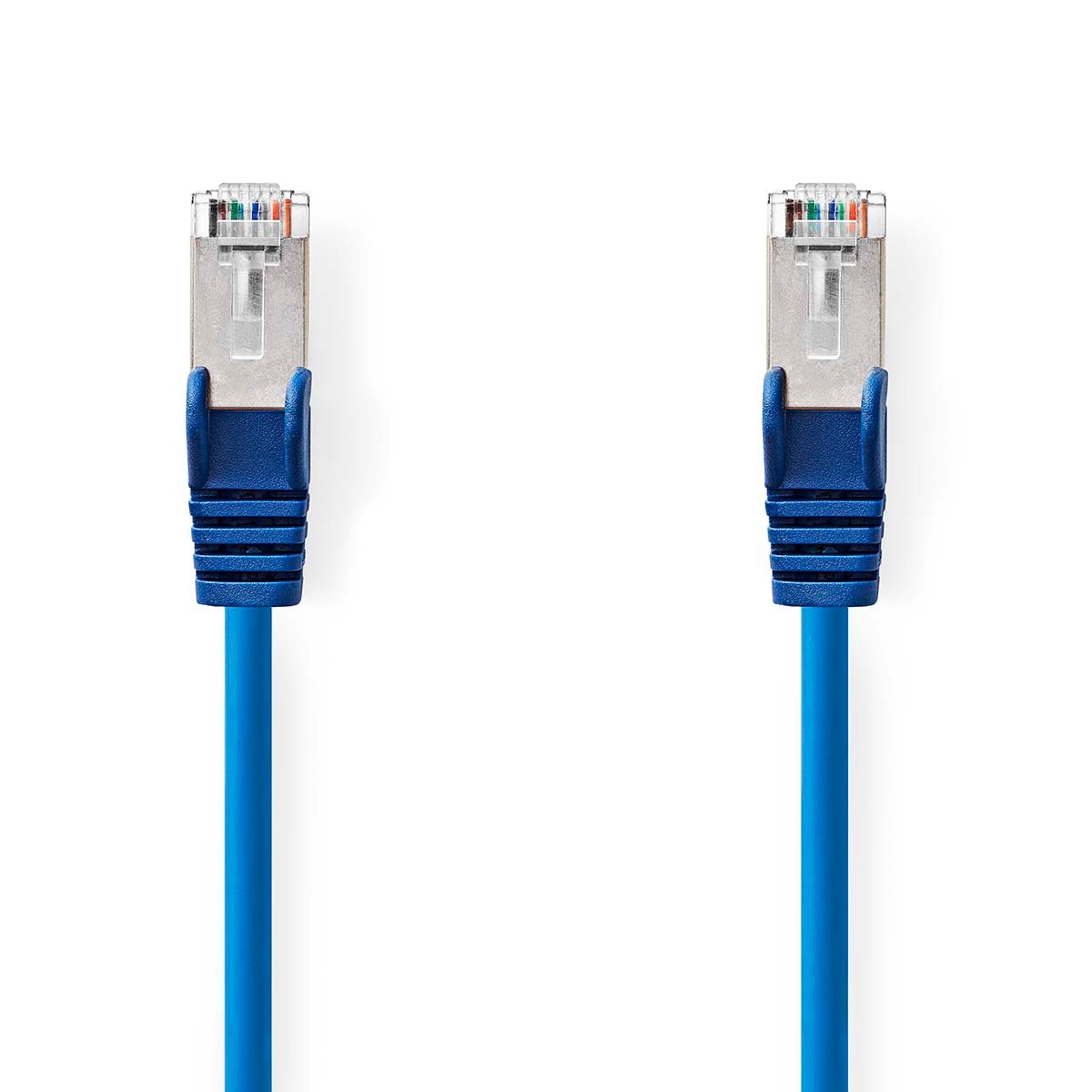 Nedis CAT5e Netwerkkabel | SF/UTP | RJ45 Male | RJ45 Male | 3.00 m | Rond | PVC | Blauw | Label - CCGL85121BU30