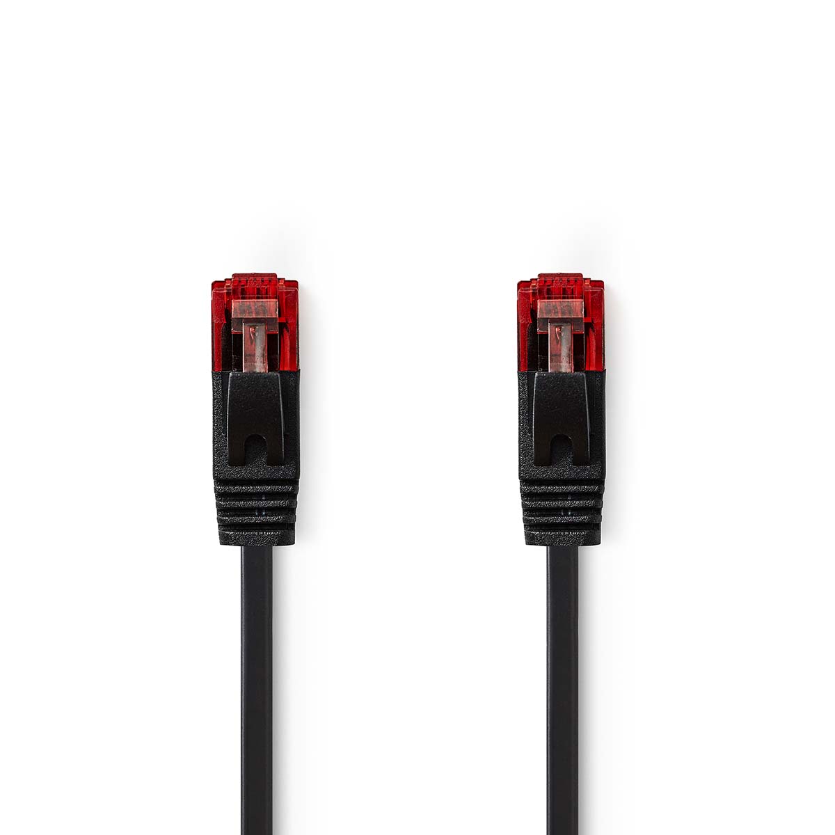 Nedis CAT6 Netwerkkabel | RJ45 Male | RJ45 Male | U UTP | 2.00 m | Snagless | Plat | PVC | Zwart | Label CCGL85215BK20