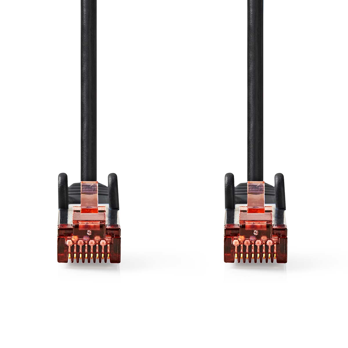 Nedis CAT6 Netwerkkabel | RJ45 Male | RJ45 Male | S/FTP | 0.50 m | Rond | LSZH | Zwart | Label - CCGL85221BK05