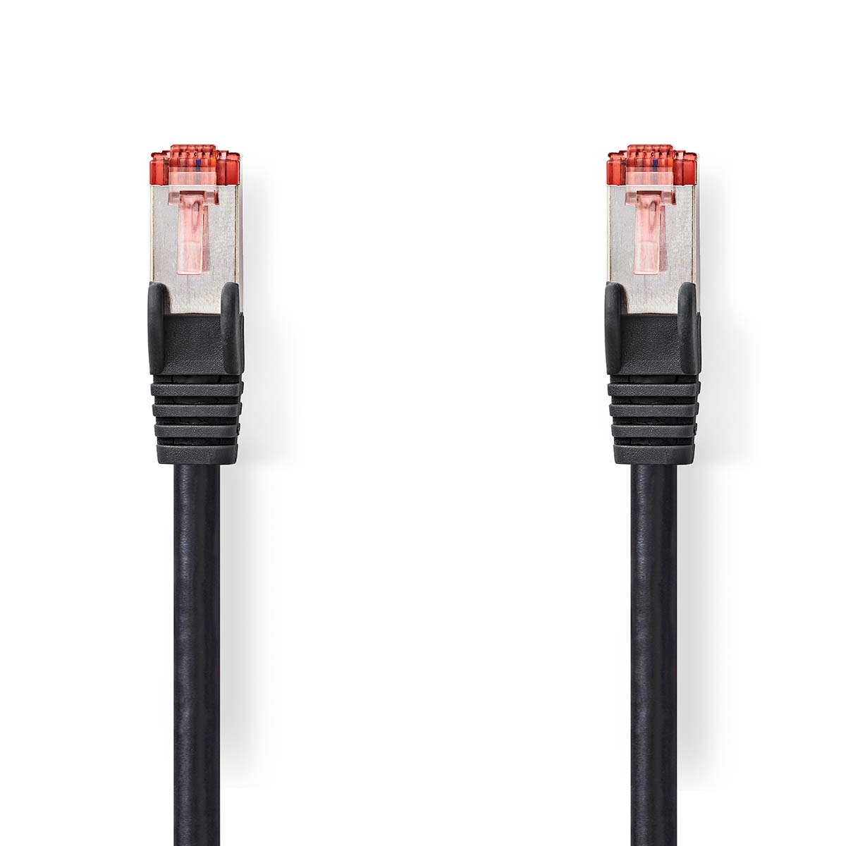 Nedis CAT6 Netwerkkabel | RJ45 Male | RJ45 Male | S FTP | 10.0 m | Rond | LSZH | Zwart | Label CCGL85221BK100