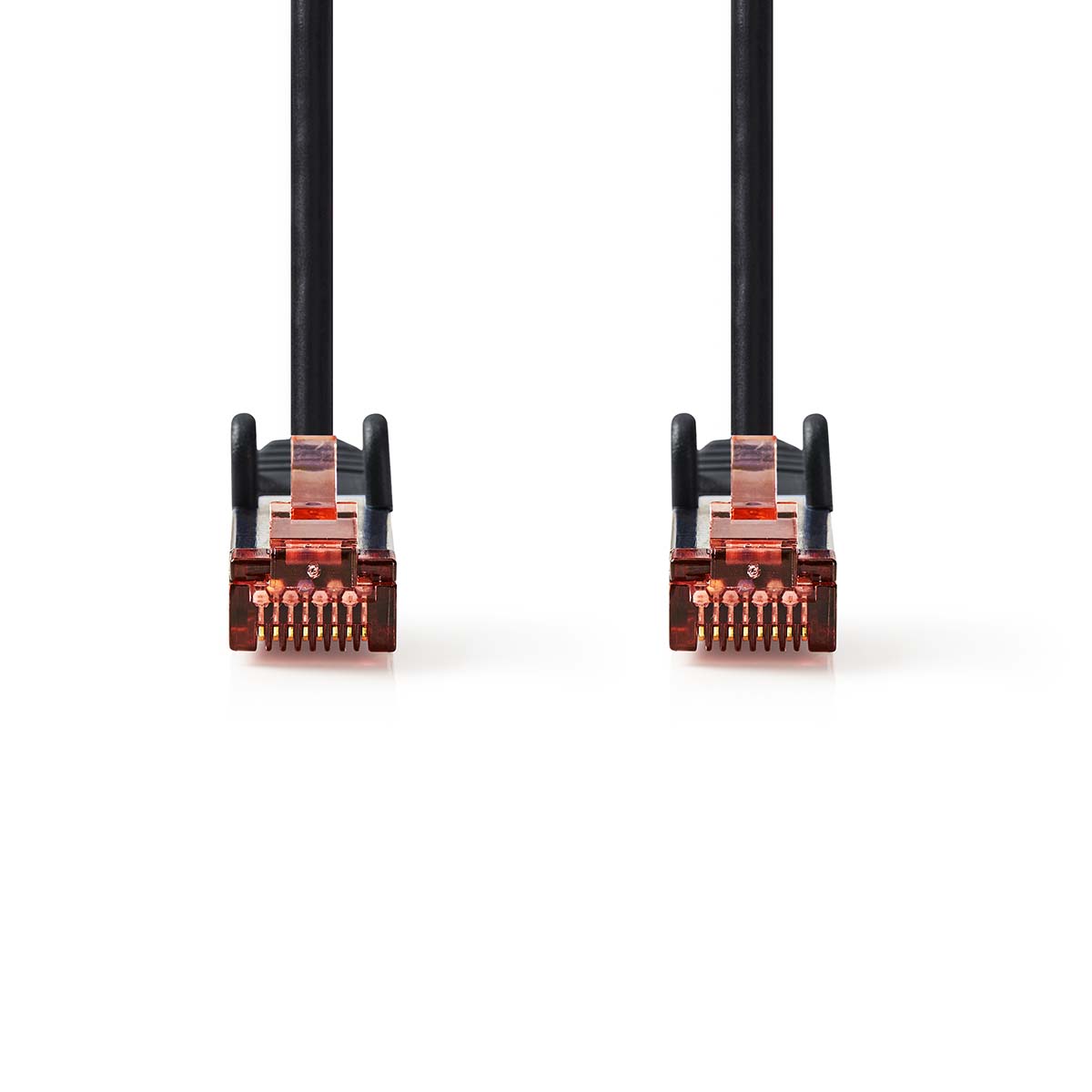 Nedis CAT6 Netwerkkabel | RJ45 Male | RJ45 Male | S/FTP | 15.0 m | Rond | LSZH | Zwart | Label - CCGL85221BK150