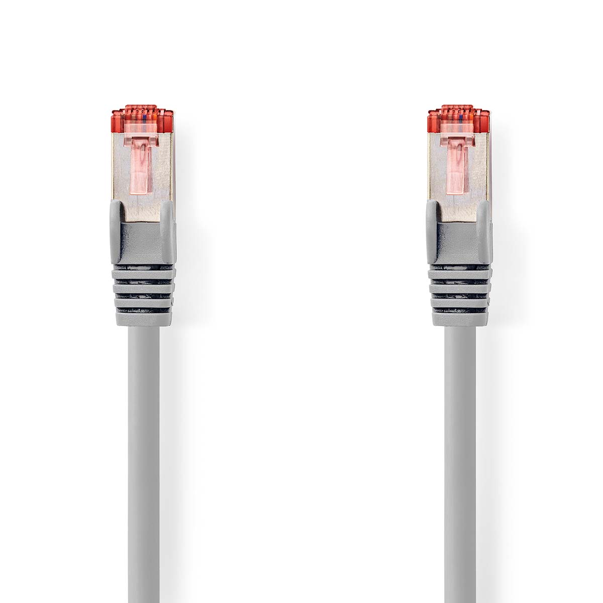 Nedis CAT6 Netwerkkabel | RJ45 Male | RJ45 Male | S FTP | 0.15 m | Rond | LSZH | Grijs | Label CCGL85221GY015