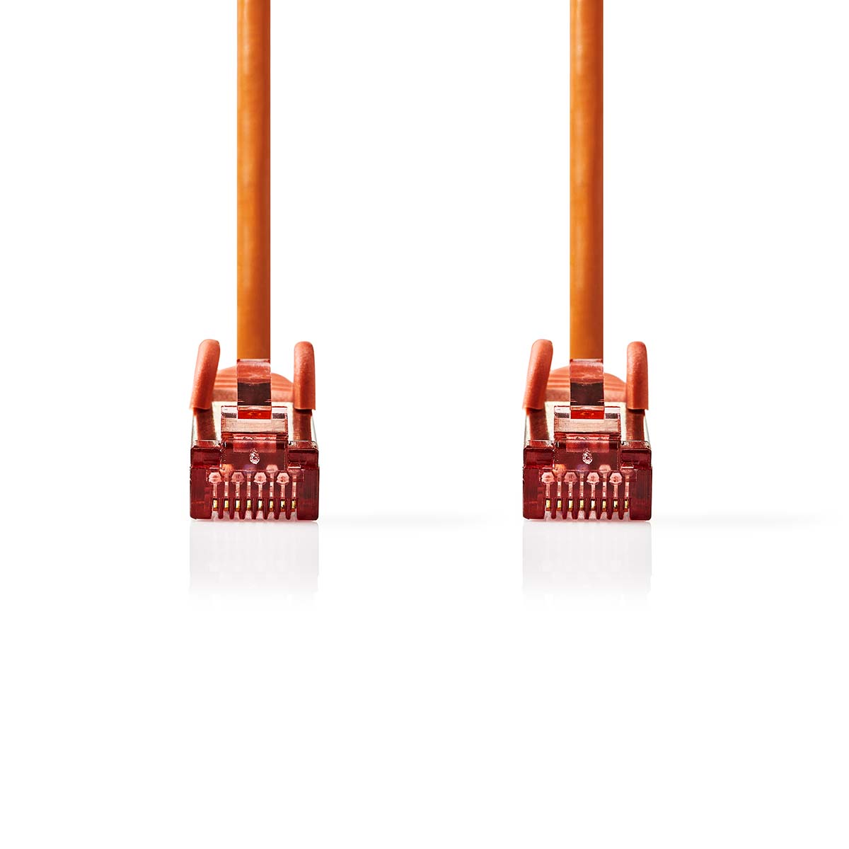 Nedis CAT6 Netwerkkabel | RJ45 Male | RJ45 Male | S/FTP | 1.00 m | Rond | LSZH | Oranje | Label - CCGL85221OG10