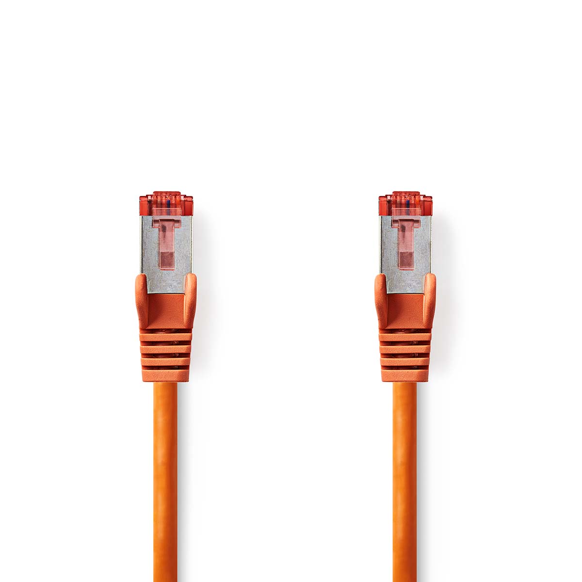 Nedis CAT6 Netwerkkabel | RJ45 Male | RJ45 Male | S FTP | 15.0 m | Rond | LSZH | Oranje | Label CCGL85221OG150