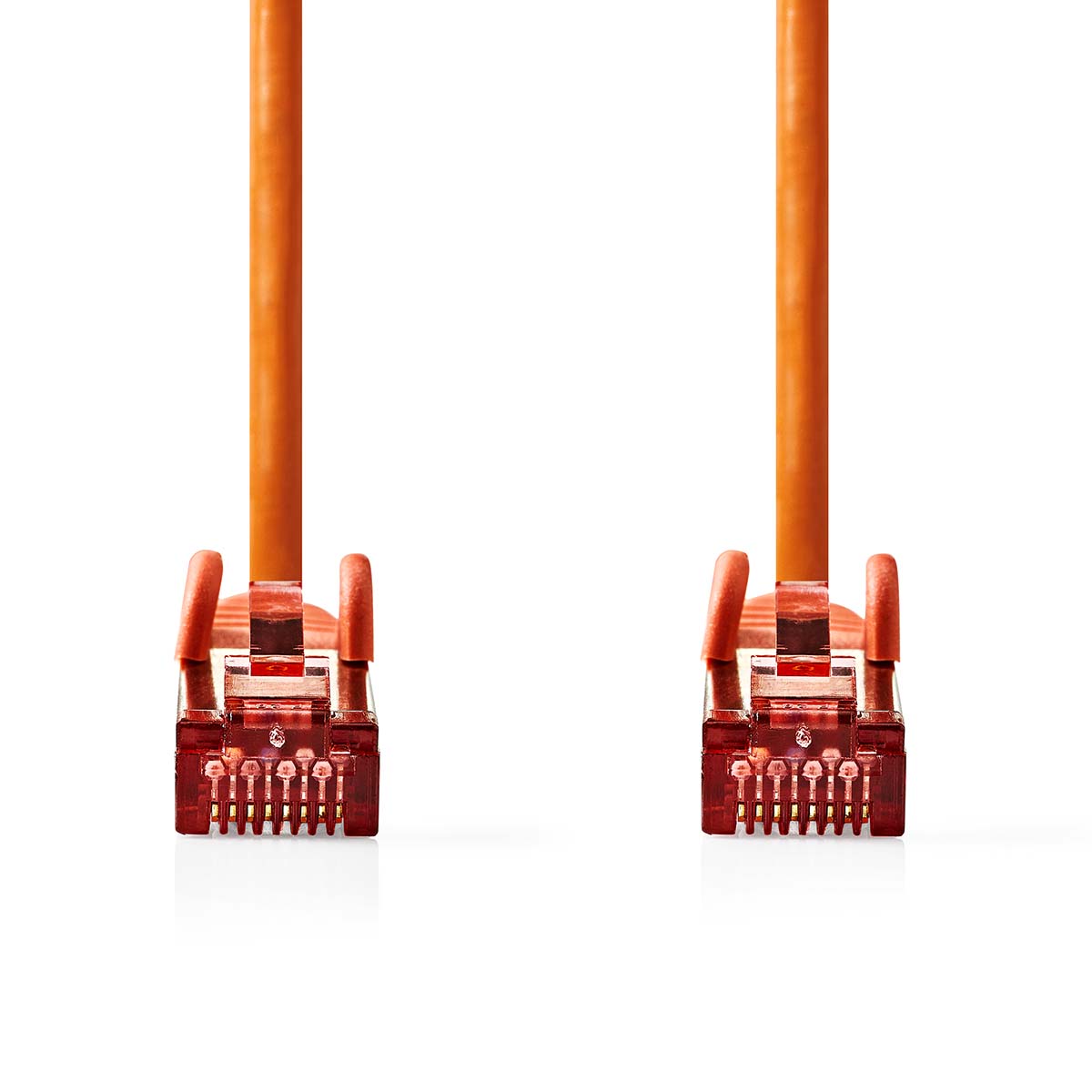 Nedis CAT6 Netwerkkabel | RJ45 Male | RJ45 Male | S/FTP | 2.00 m | Rond | LSZH | Oranje | Label - CCGL85221OG20