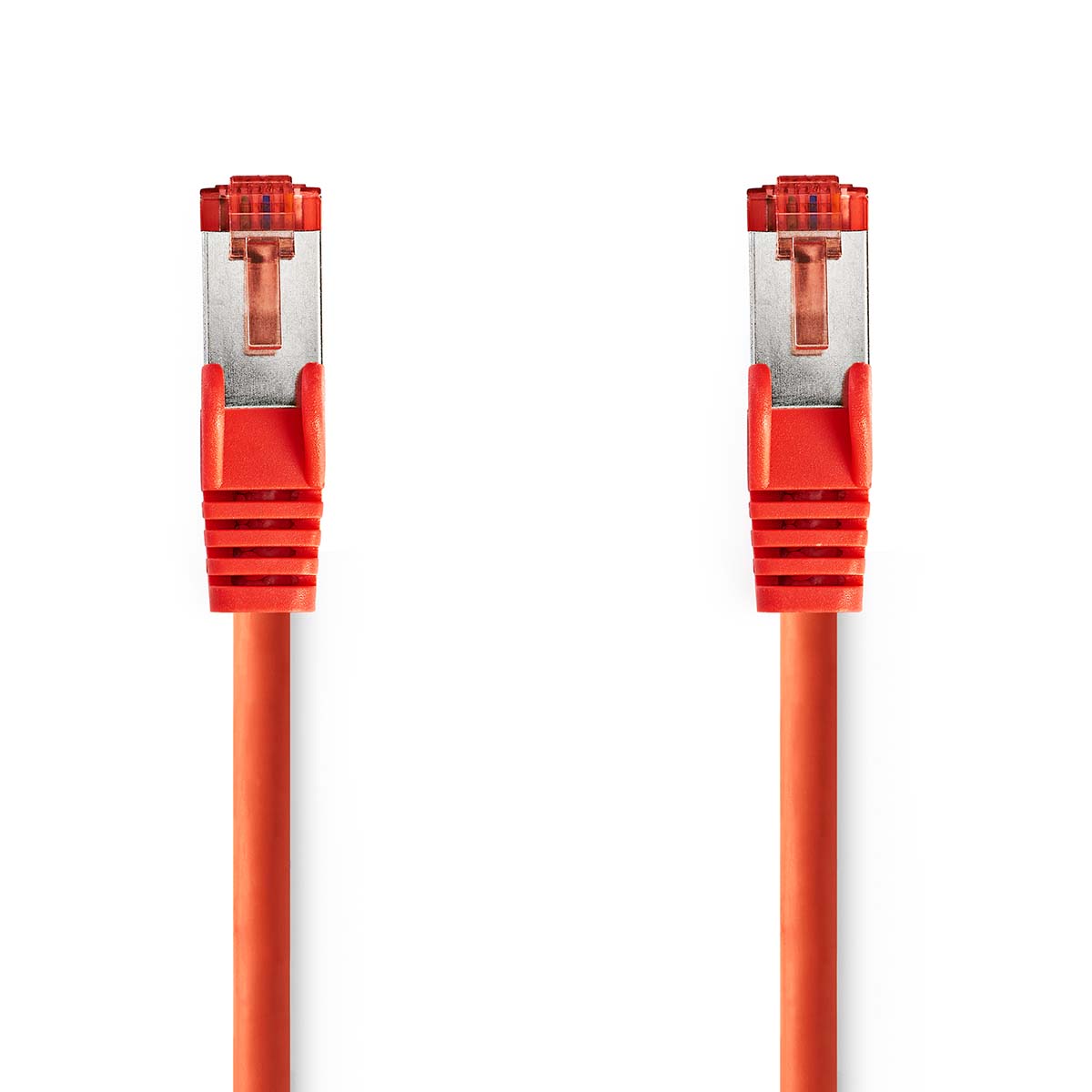 Nedis CAT6 Netwerkkabel | RJ45 Male | RJ45 Male | S FTP | 0.25 m | Rond | LSZH | Rood | Label CCGL85221RD025