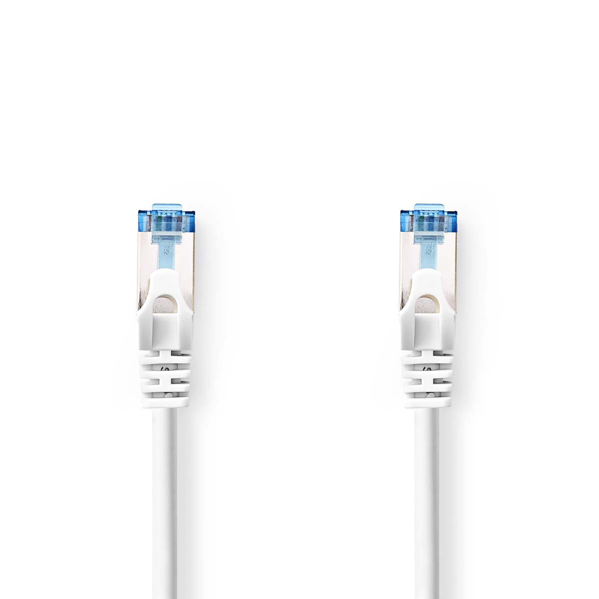 Nedis CAT6a netwerkkabel | S FTP | RJ45 Male | RJ45 Male | 0.50 m | Snagless | Rond | LSZH | Wit | Label CCGL85330WT05