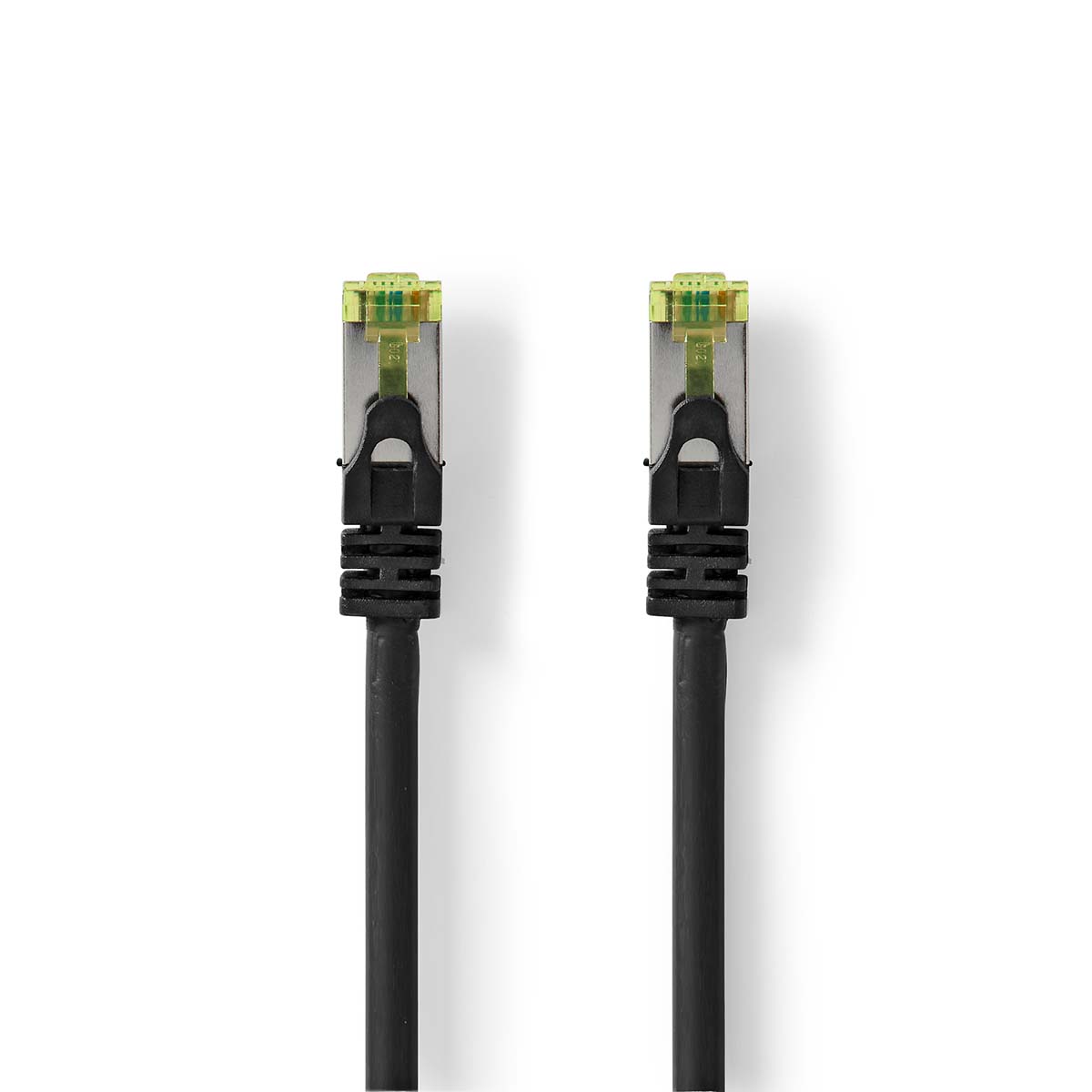 Nedis CAT7 Netwerkkabel | S FTP | RJ45 Male | RJ45 Male | 10.0 m | Snagless | Rond | LSZH | Zwart | Label CCGL85420BK100