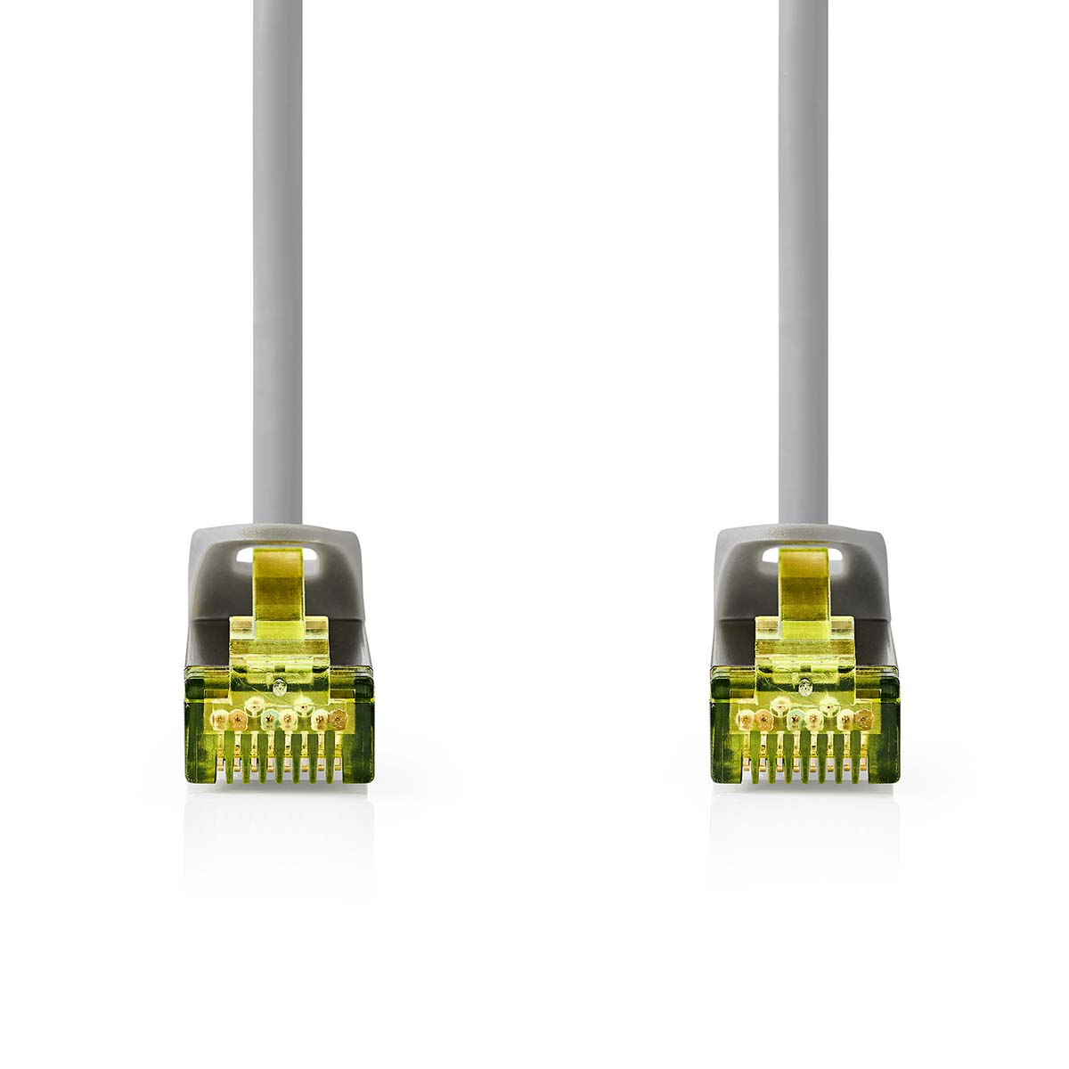 Nedis CAT7 Netwerkkabel | S FTP | RJ45 Male | RJ45 Male | 0.25 m | Snagless | Rond | LSZH | Grijs | Label CCGL85420GY025