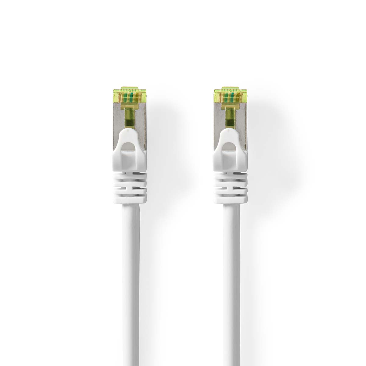 Nedis CAT7 Netwerkkabel | S FTP | RJ45 Male | RJ45 Male | 0.50 m | Snagless | Rond | LSZH | Wit | Label CCGL85420WT05