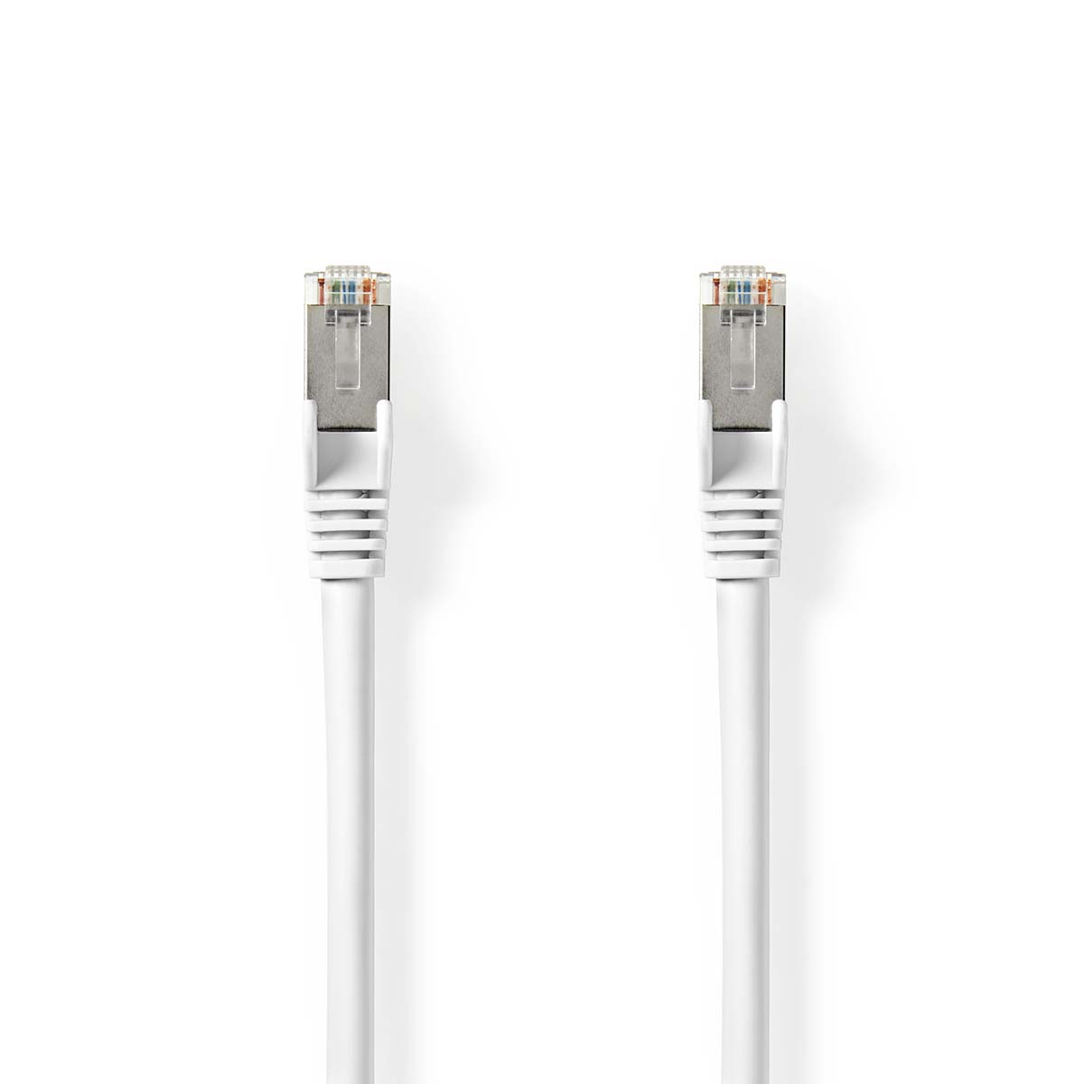 Nedis Cat 8.1 Netwerkkabel | S FTP | RJ45 Male | RJ45 Male | 2.00 m | Rond | LSZH | Wit | Label CCGL85520WT20