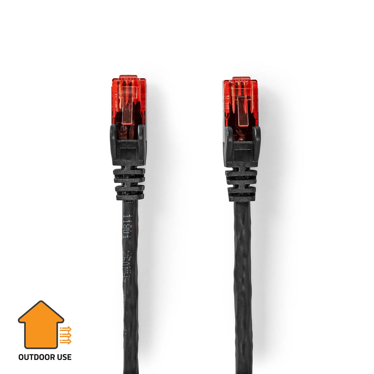 Nedis CAT6 Netwerkkabel | RJ45 Male | RJ45 Male | U UTP | 30.0 m | Buitenshuis | Rond | PE | Zwart | Label CCGL85900BK300