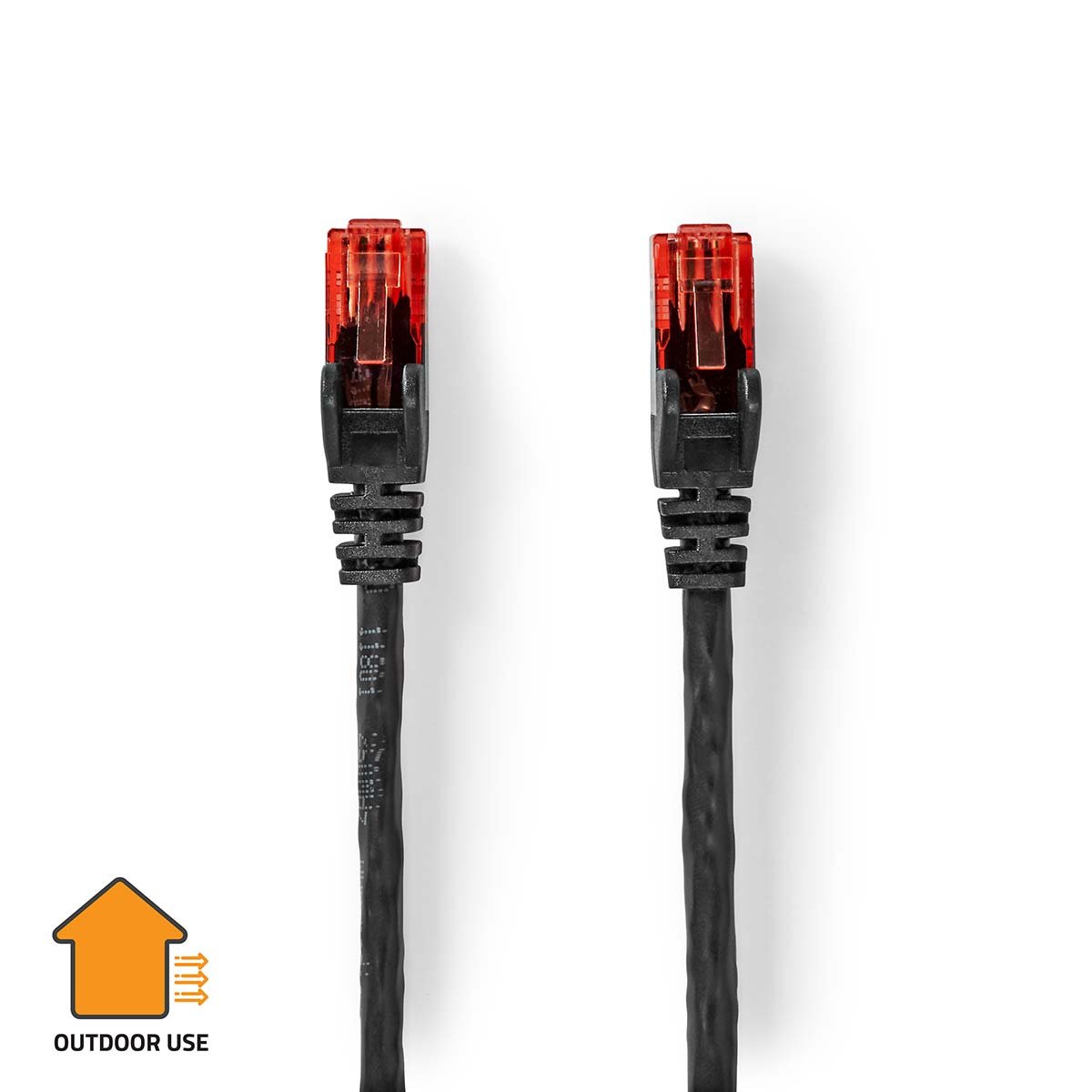 Nedis CAT6 Netwerkkabel | RJ45 Male | RJ45 Male | U UTP | 75.0 m | Buitenshuis | Rond | PE | Zwart | Label CCGL85900BK750