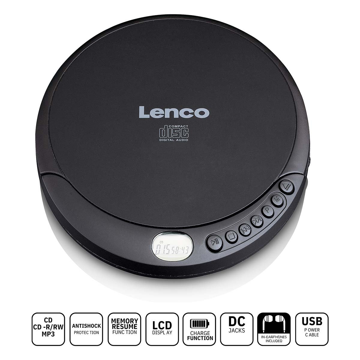 Lenco Draagbare CD-speler met oplaadfunctie - CD-010