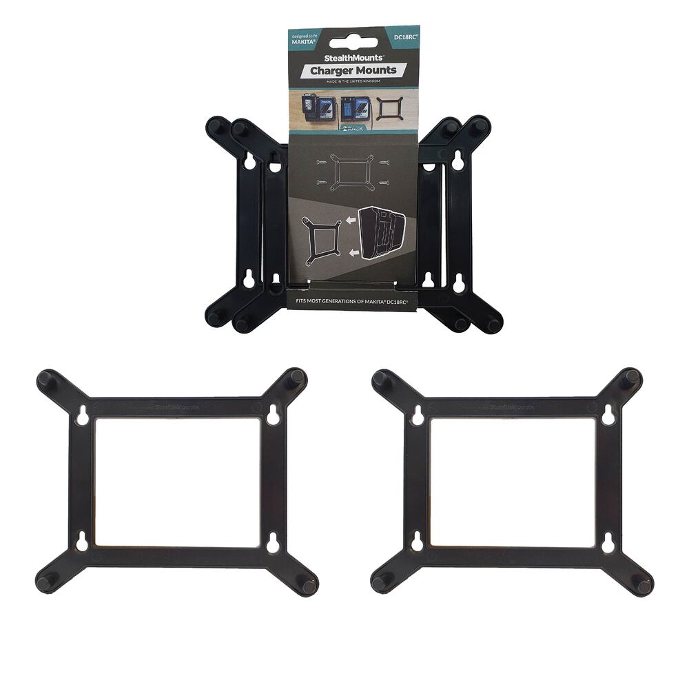 StealthMount voor Makita Enkele lader | Zwart | 2 stuks - CMC-MK-S