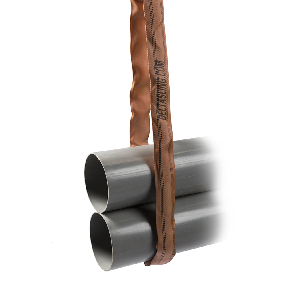 Delta Rondstrop | volgens EN 1492-2 | bruin | 6 ton | 75 mm | 4 m - CO.RS.060004 CO.RS.060004 afbeelding 1