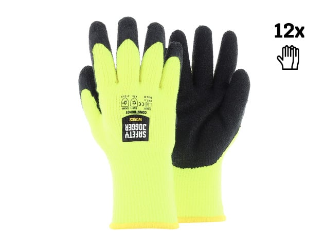 Safety Jogger Veiligheidshandschoenen met hoge zichtbaarheid | Koude omstandigheden | 12 Stuks | Geel | Maat 11 - SW1302011