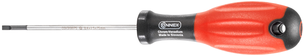 Connex Schroevendraaier Plat 2.5X75 1Com COX310075