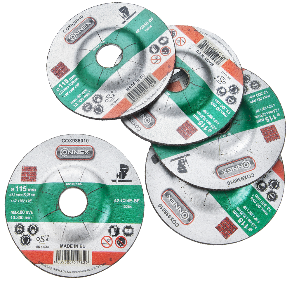 Connex Set 5X Slijpschijf Steen 115Mm COX938015