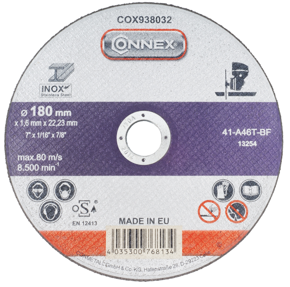 Connex Slijpschijf Rvs 180Mm Loopt Uit COX938032