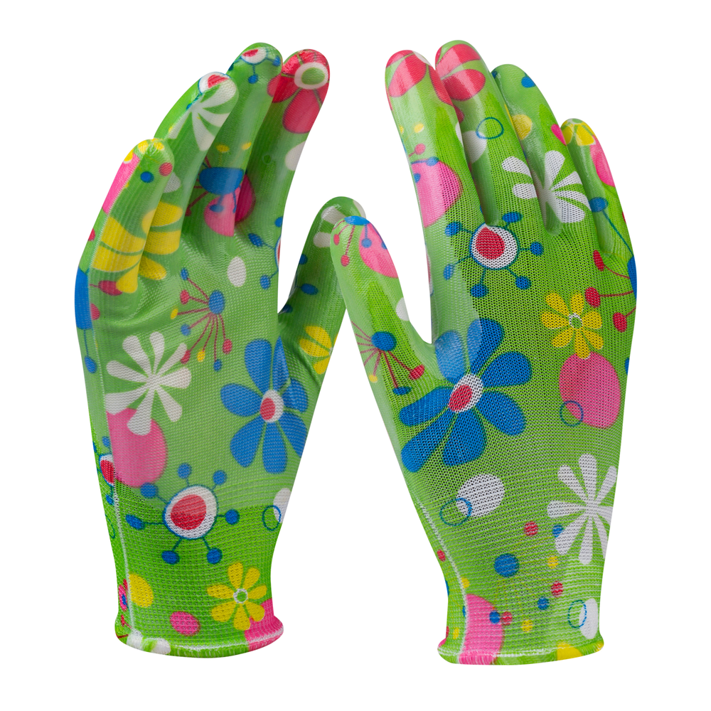 Connex Handschoen Tuin Nitril Bloem Gr08 COX938538