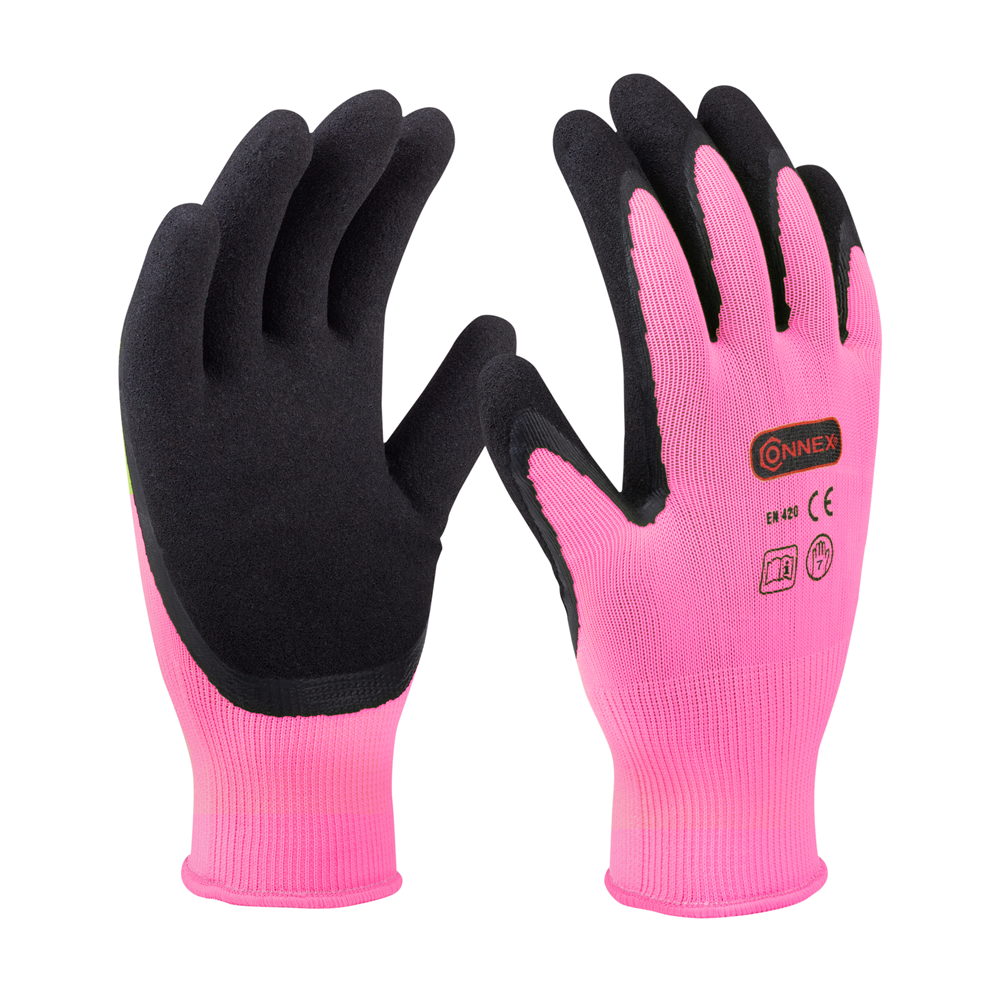 Connex Handschoen Tuin Latex Roze Gr07 COX938577