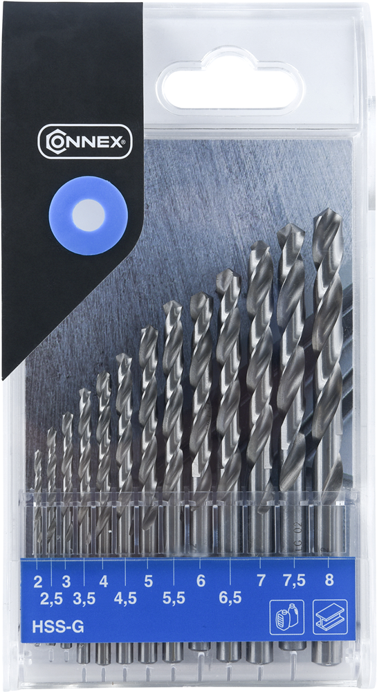 Connex Set Staalboren 2-8Mm 13Dlg Blauw COX972128