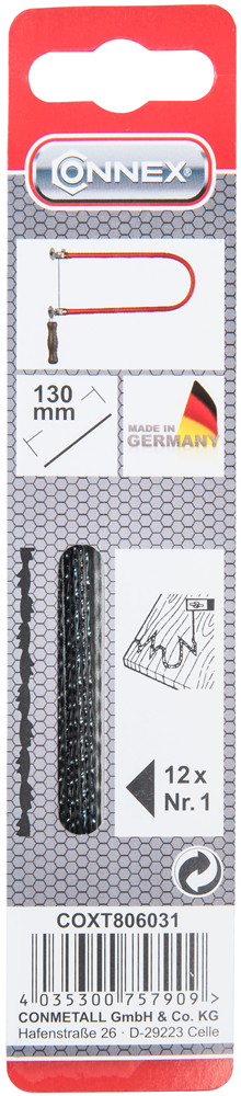 Connex Figuurzaagblad Zarsa Maat=1 (12St) - COXT806031