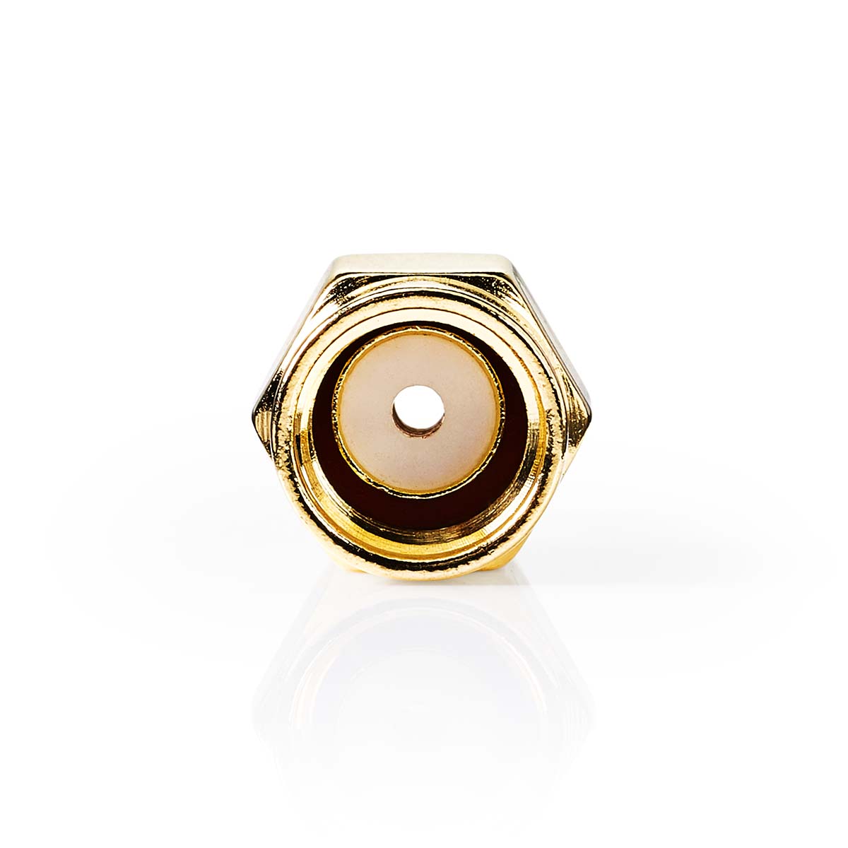 Nedis SMA-Connector | Recht | Male | Verguld | 50 Ohm | Krimp | Diameter kabelinvoer: 2.55 mm | Metaal | Goud | 2 Stuks | Doos - CSGB02900GD