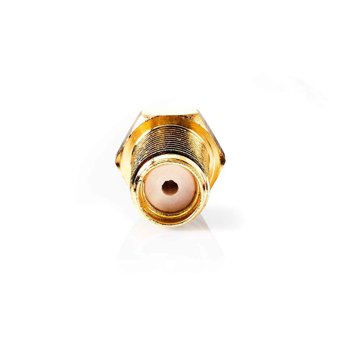 Nedis SMA-Connector | Recht | Female | Verguld | 50 Ohm | Krimp | Diameter kabelinvoer: 2.55 mm | Metaal | Goud | 2 Stuks | Doos - CSGB02901GD