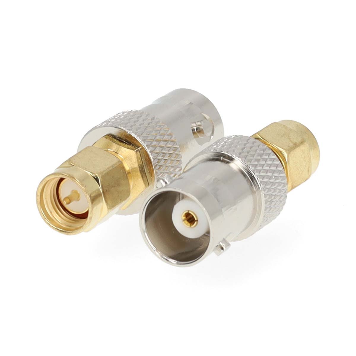 Nedis SMA-Adapter | SMA Male | BNC Female | Verguld | 50 Ohm | Recht | Koper | Goud | 2 Stuks | Doos CSGB02961GD