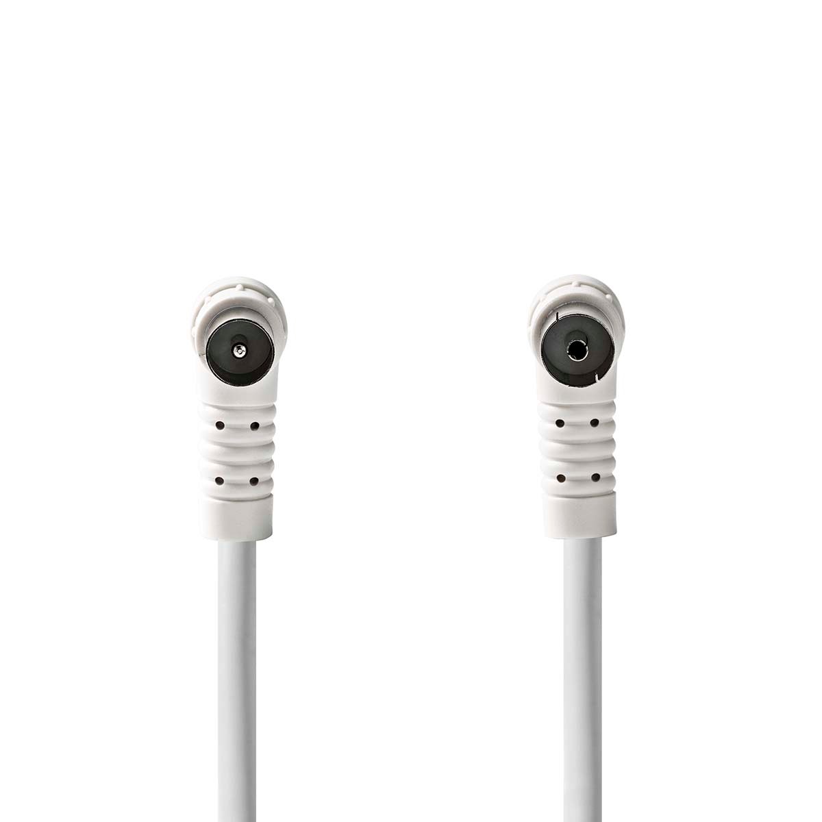 Nedis Coaxkabel | IEC (Coax) Male | IEC (Coax) Female | Vernikkeld | 120 dB | 75 Ohm | Viervoudig Afgeschermd | 10.0 m | Rond | PVC | Wit | Doos -