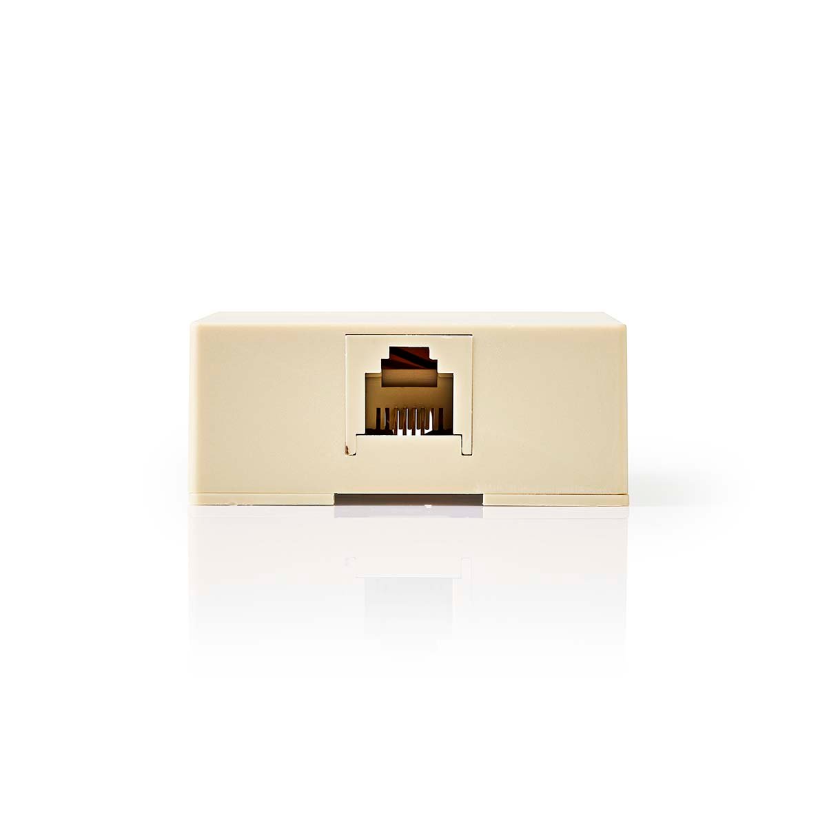 Nedis Telecom-Wandcontactdoos | Type Aansluiting: RJ11 | RJ11 Female | RJ11 Female | Recht | PVC | Ivoor - CTGB90822IV