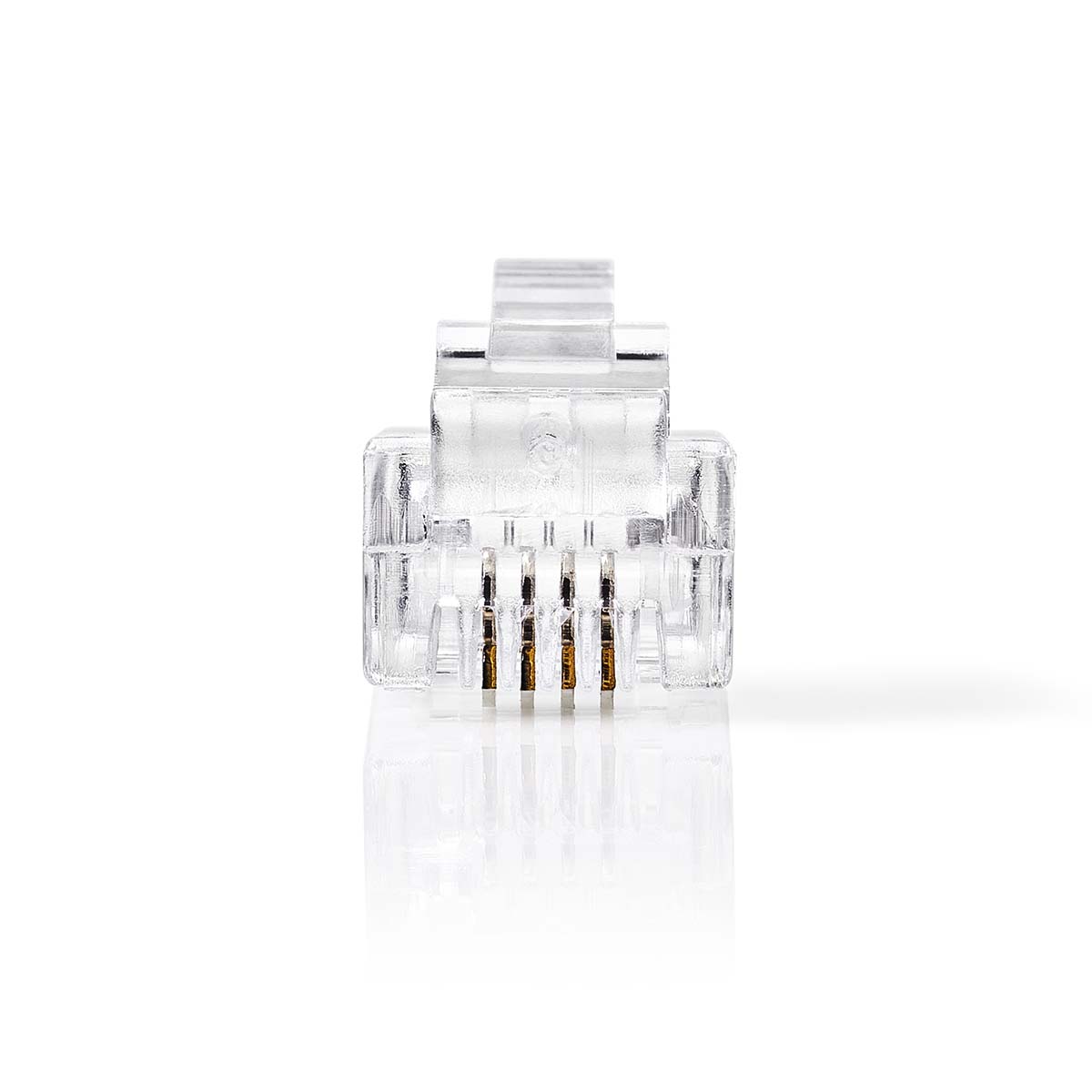 Nedis Telecom-Connector | Type Aansluiting: RJ11 | Recht | Connectorplating: Goud Verguld | PVC | Transparant - CTGB90923TP