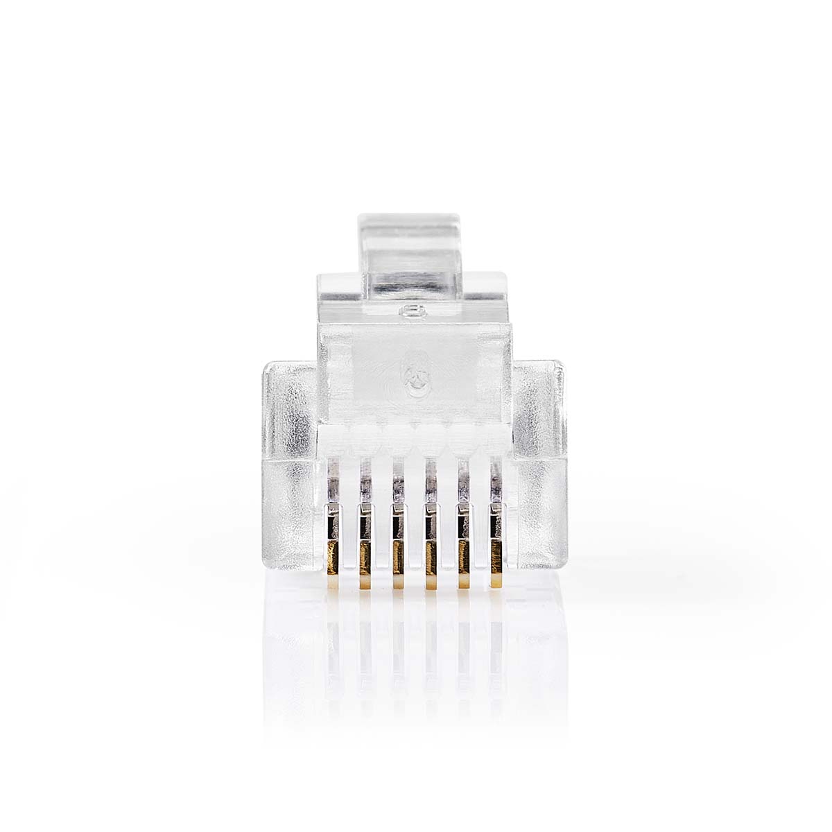 Nedis Telecom-Connector | Type Aansluiting: RJ12 | Recht | Connectorplating: Goud Verguld | PVC | Transparant - CTGB90933TP
