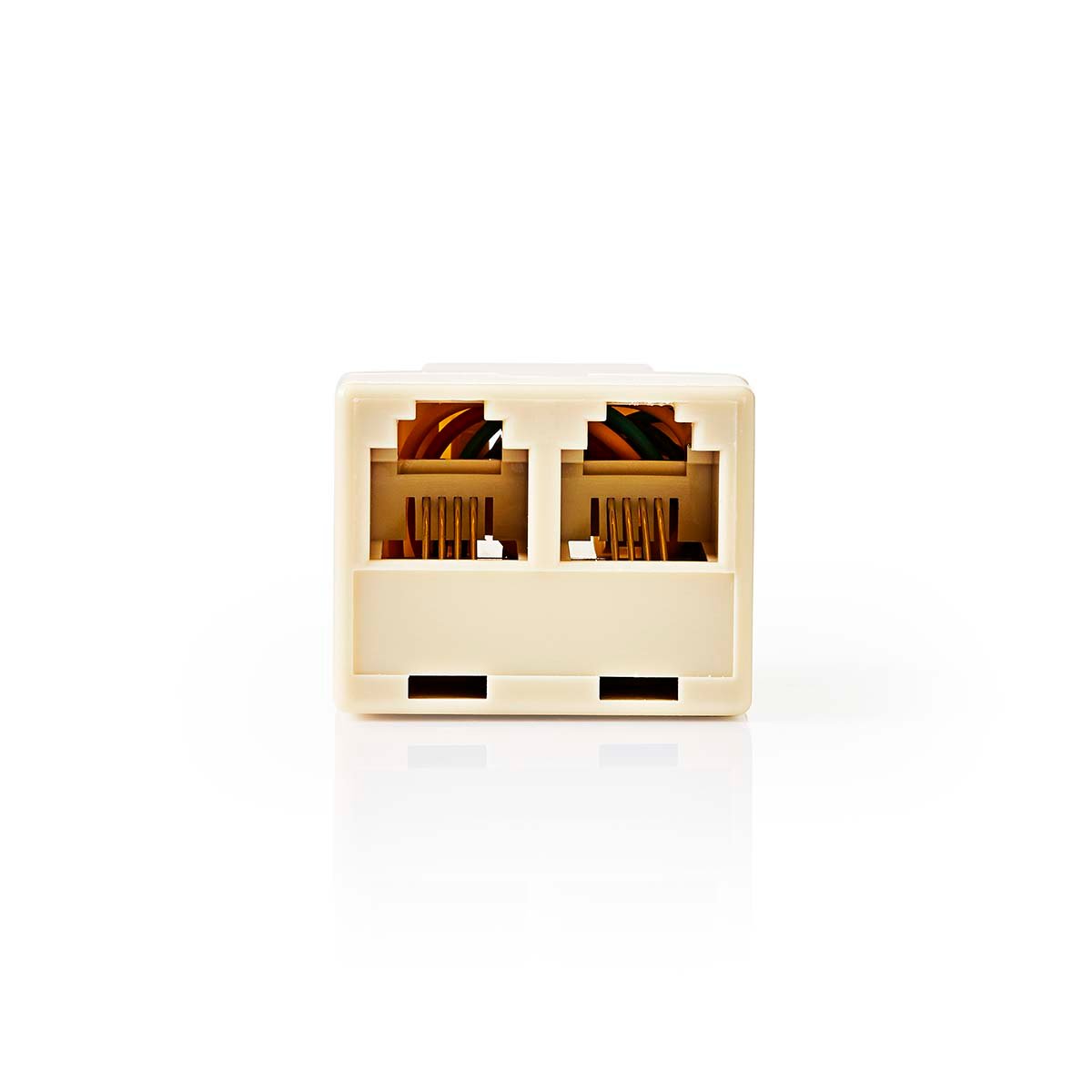 Nedis Telecom-Wandcontactdoos | Type Aansluiting: RJ11 | RJ11 Female | 2x RJ11 (4 6) Female | Splitter | ABS | Ivoor | Doos CTGB90990IV