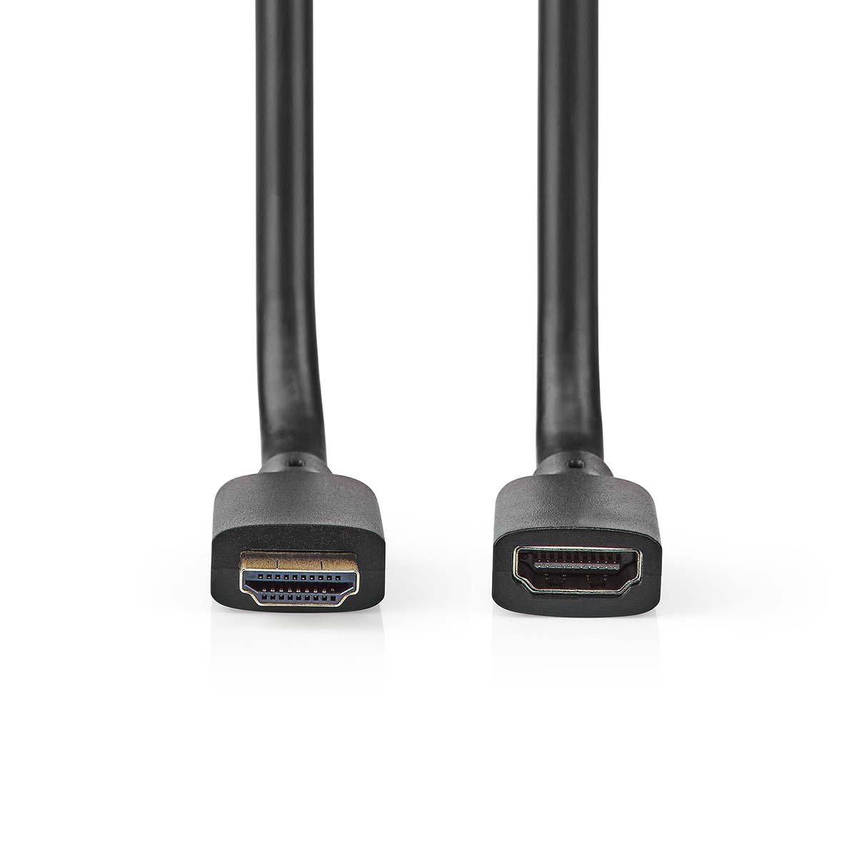 Nedis Ultra High Speed HDMI-Kabel | HDMI Connector | HDMI Female | 8K@60Hz | 48 Gbps | 1.00 m | Rond | 7.9 mm | Zwart | Doos - CVGB35090BK10