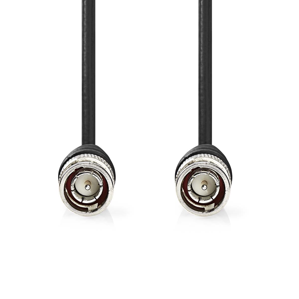 Nedis BNC-Videokabel | BNC Male | BNC Male | Vernikkeld | 75 Ohm | 2.00 m | Rond | PVC | Zwart | Label - CVGL01000BK20