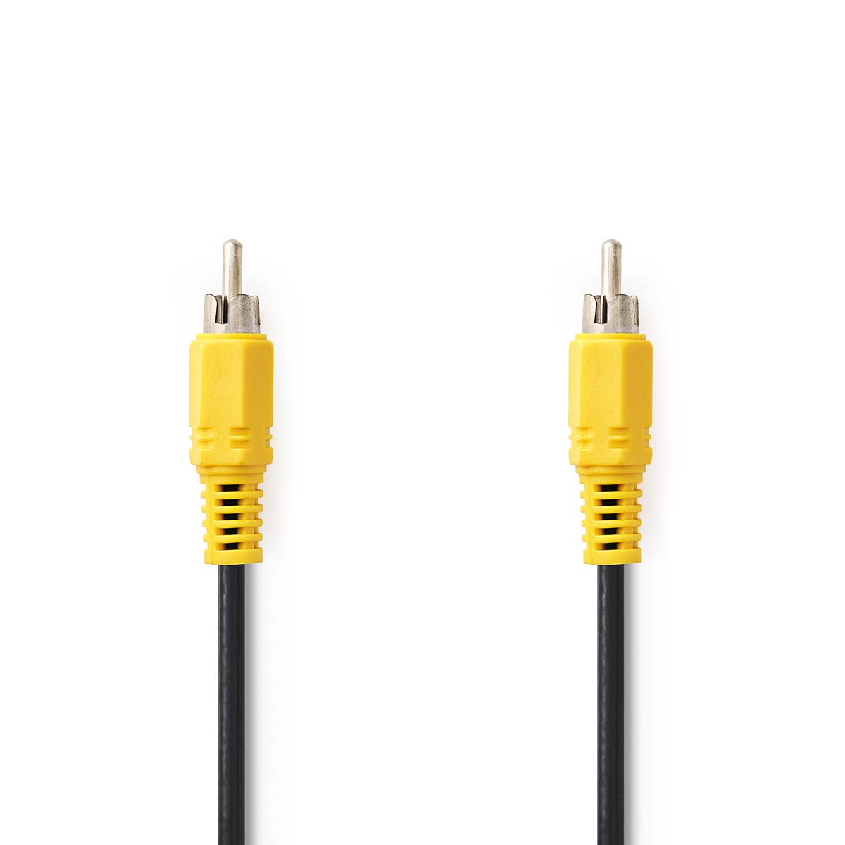 Nedis Composiet Videokabel | RCA Male | RCA Male | Vernikkeld | 480p | 5.00 m | Rond | PVC | Zwart | Label CVGL24100BK50
