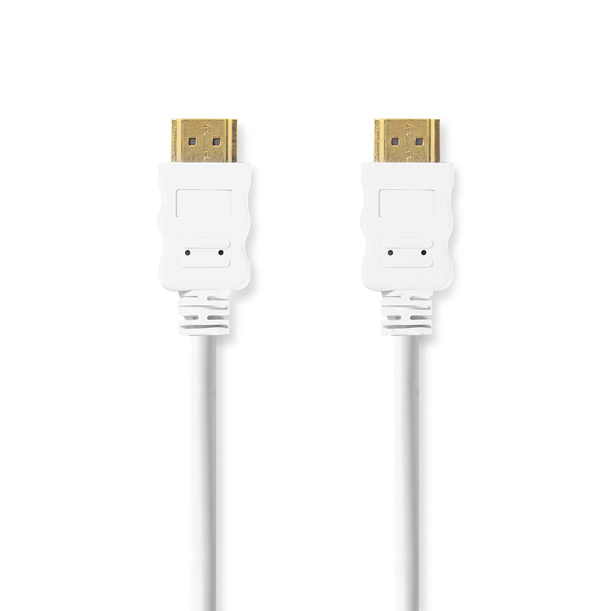 Nedis High Speed ??HDMI™-Kabel met Ethernet | HDMI™ Connector | HDMI™ Connector | 4K@60Hz | ARC | 18 Gbps | 2.00 m | Rond | PVC | Wit | Label -