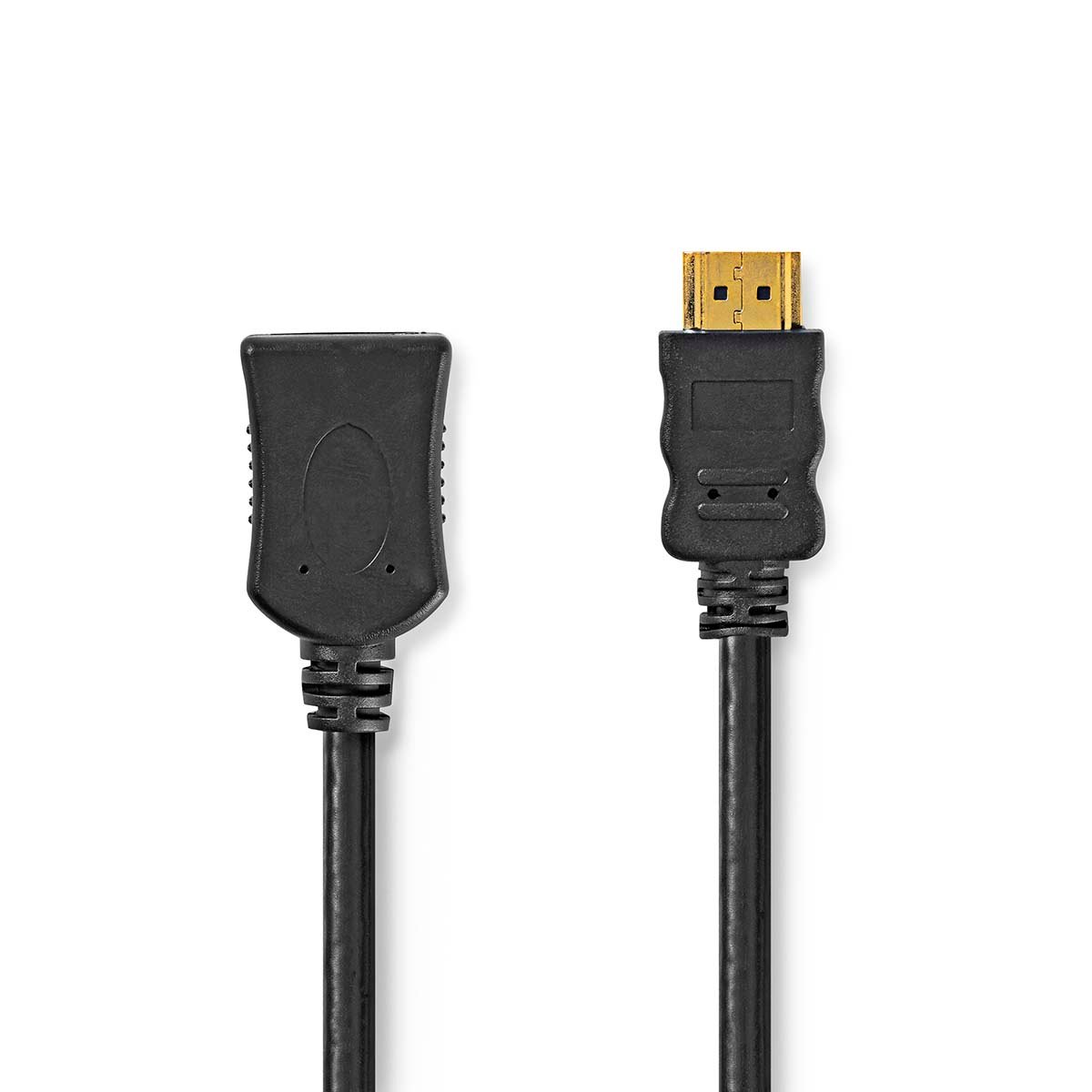 Nedis High Speed ??HDMI™-Kabel met Ethernet | HDMI™ Connector | HDMI™ Output | 4K@60Hz | ARC | 10.2 Gbps | 2.00 m | Rond | PVC | Zwart | Label -